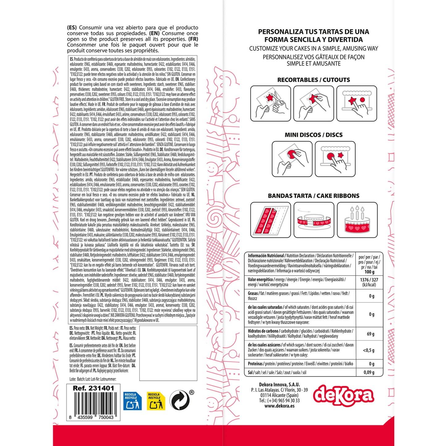 MINI DISQUES COMESTIBLES LICORNE TESIA Ø 3.4CM ZERO