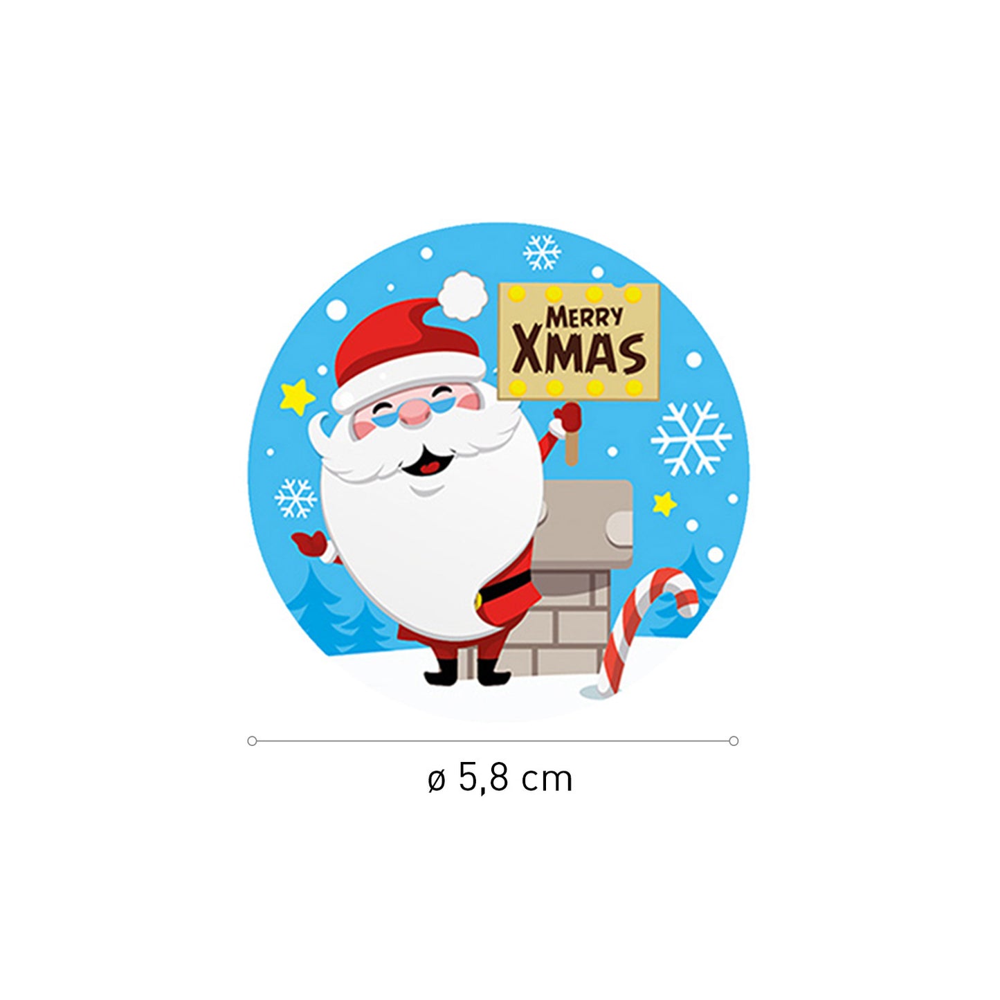 MIX DISCHI DI NATALE ALIMENTARI 12U Ø 5,8CM