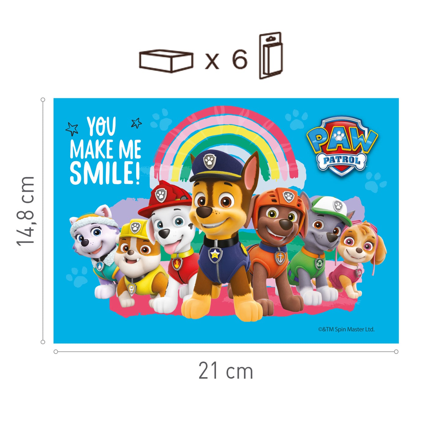 PAW PATROL FONDANT DECORATION CAKE 14,8X21CM