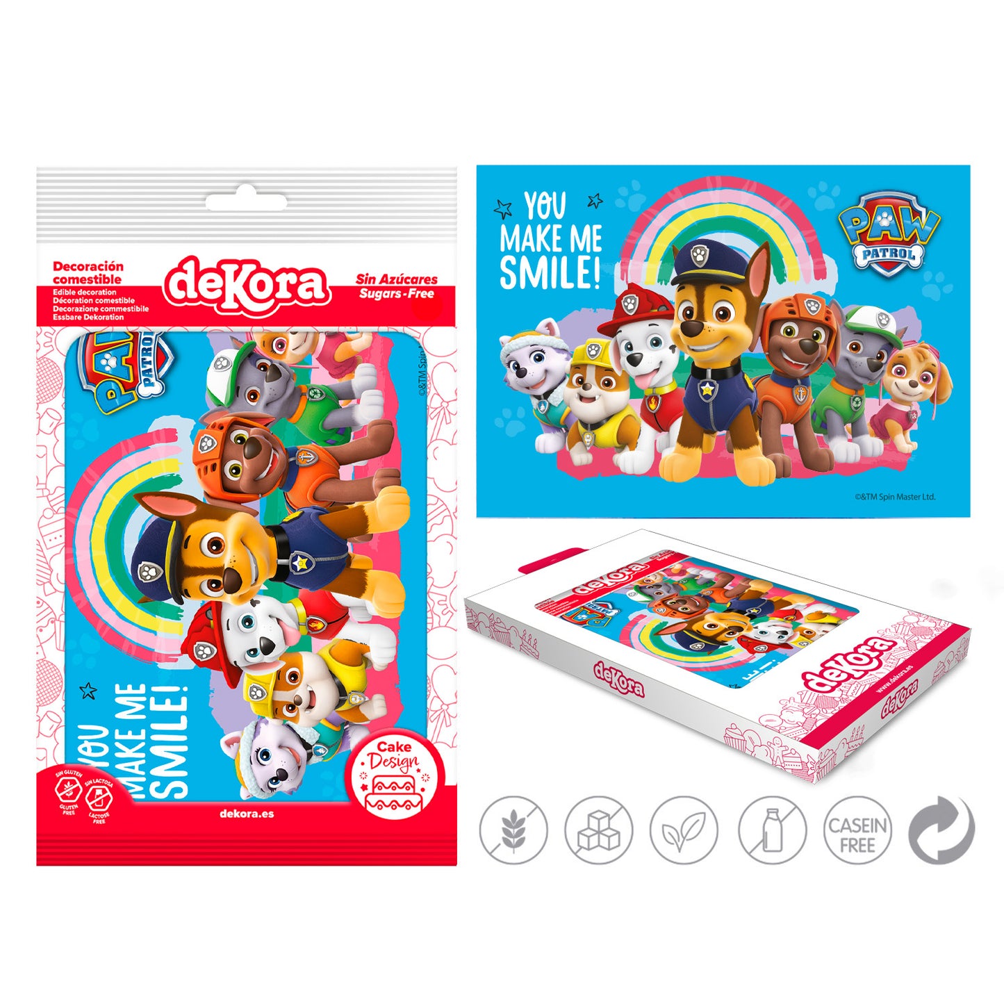 PAW PATROL FONDANT DECORATION CAKE 14,8X21CM
