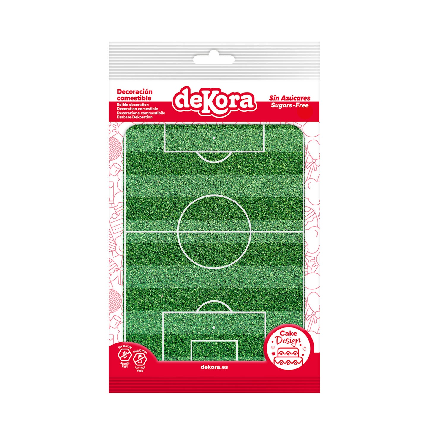 EDIBLE FOOTBALL FIELD CAKE DECORATION 14,8X21CM A5