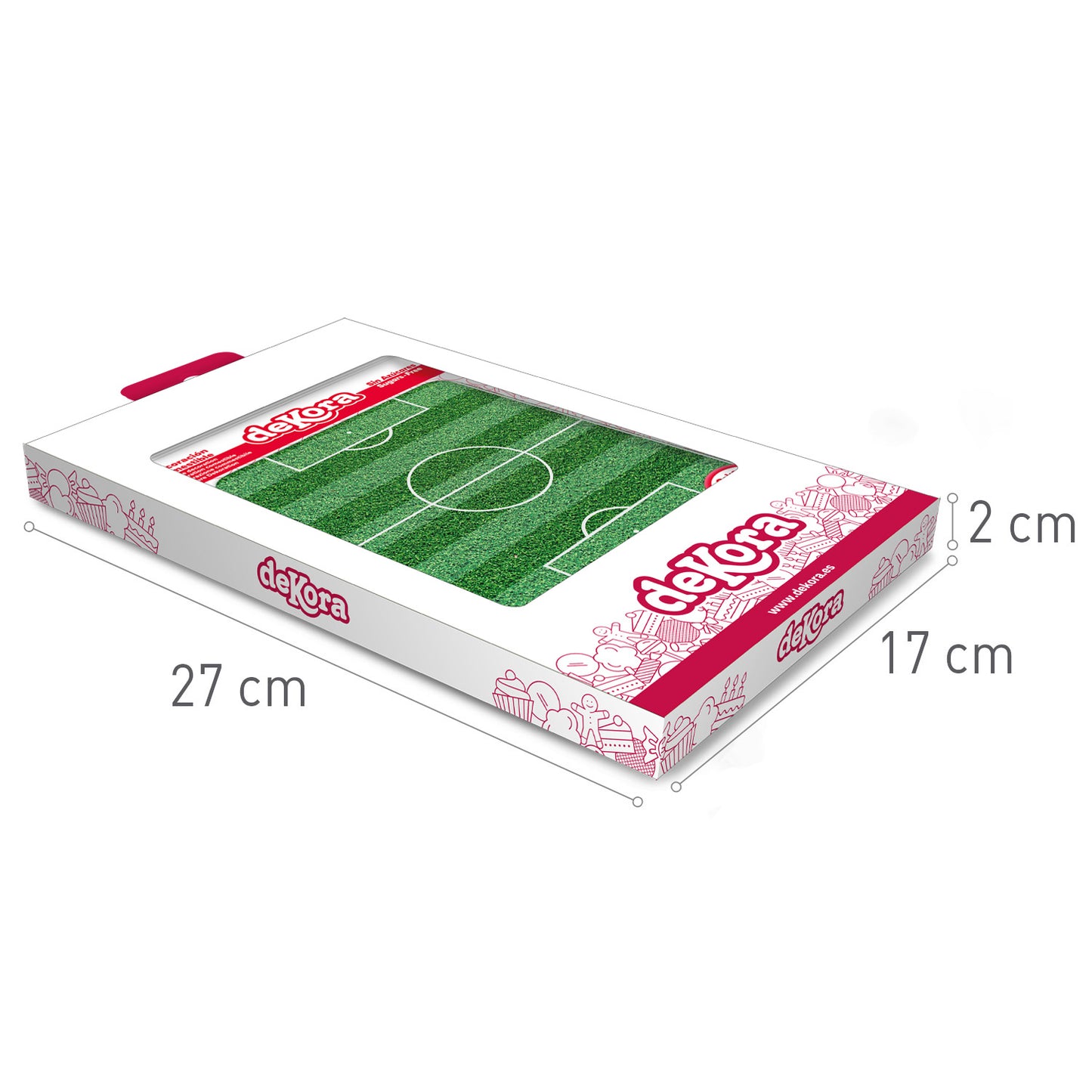 EDIBLE FOOTBALL FIELD CAKE DECORATION 14,8X21CM A5