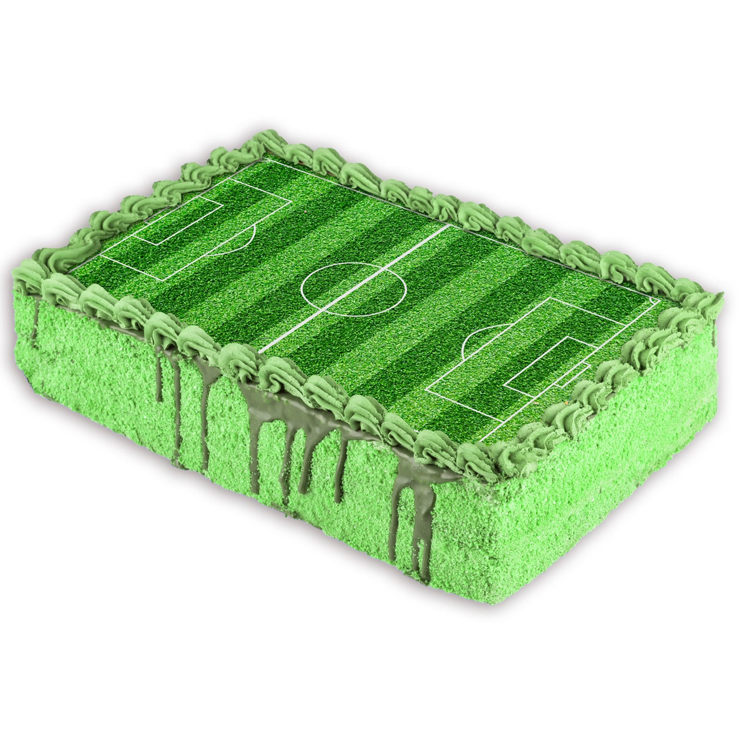 EDIBLE FOOTBALL FIELD CAKE DECORATION 14,8X21CM A5