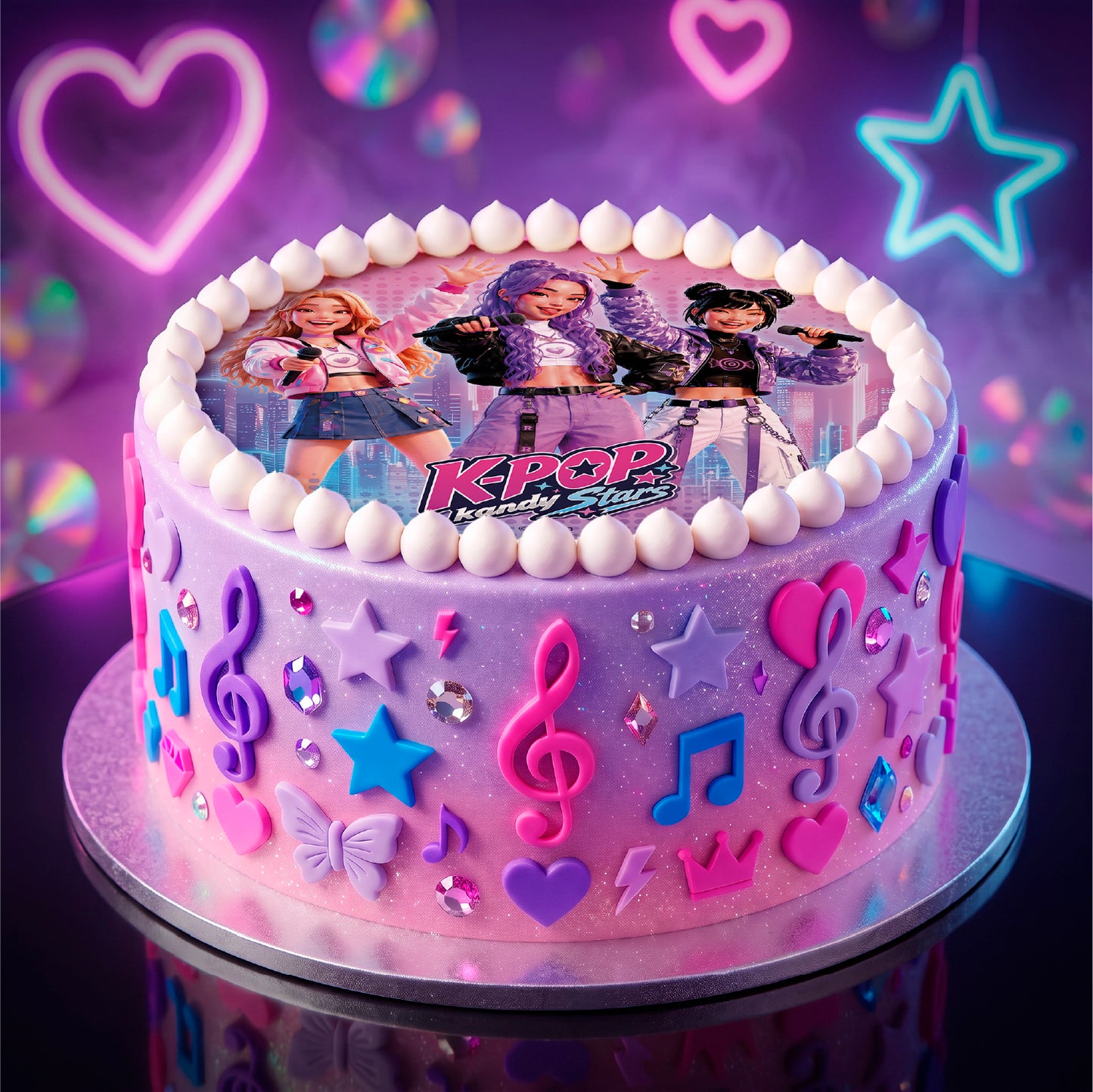 DISQUES FONDANT KPOP KANDY STARS 20CM