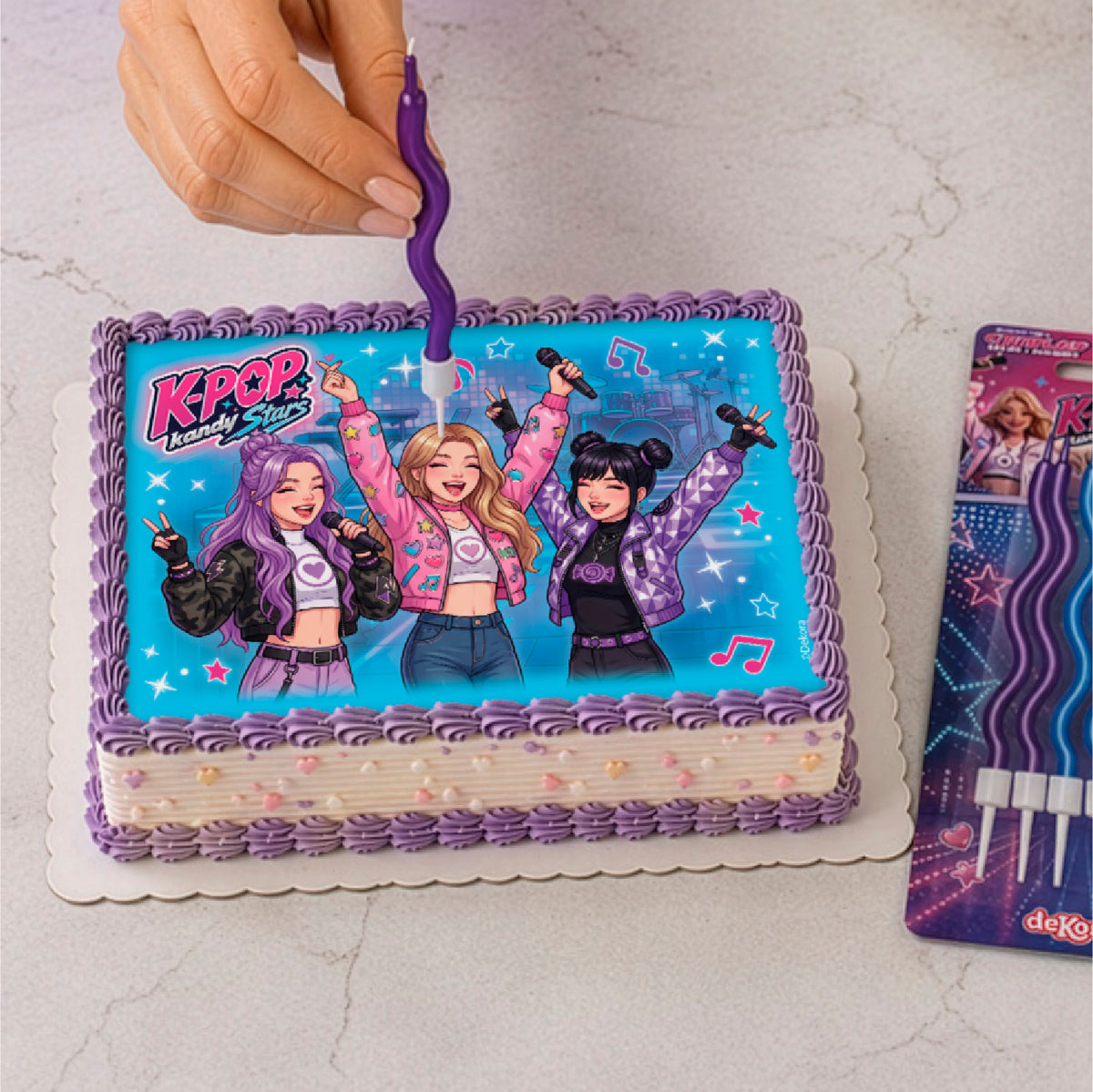 KPOP KANDY STARS EDIBLE CAKE SHEET 14,8X21CM A5