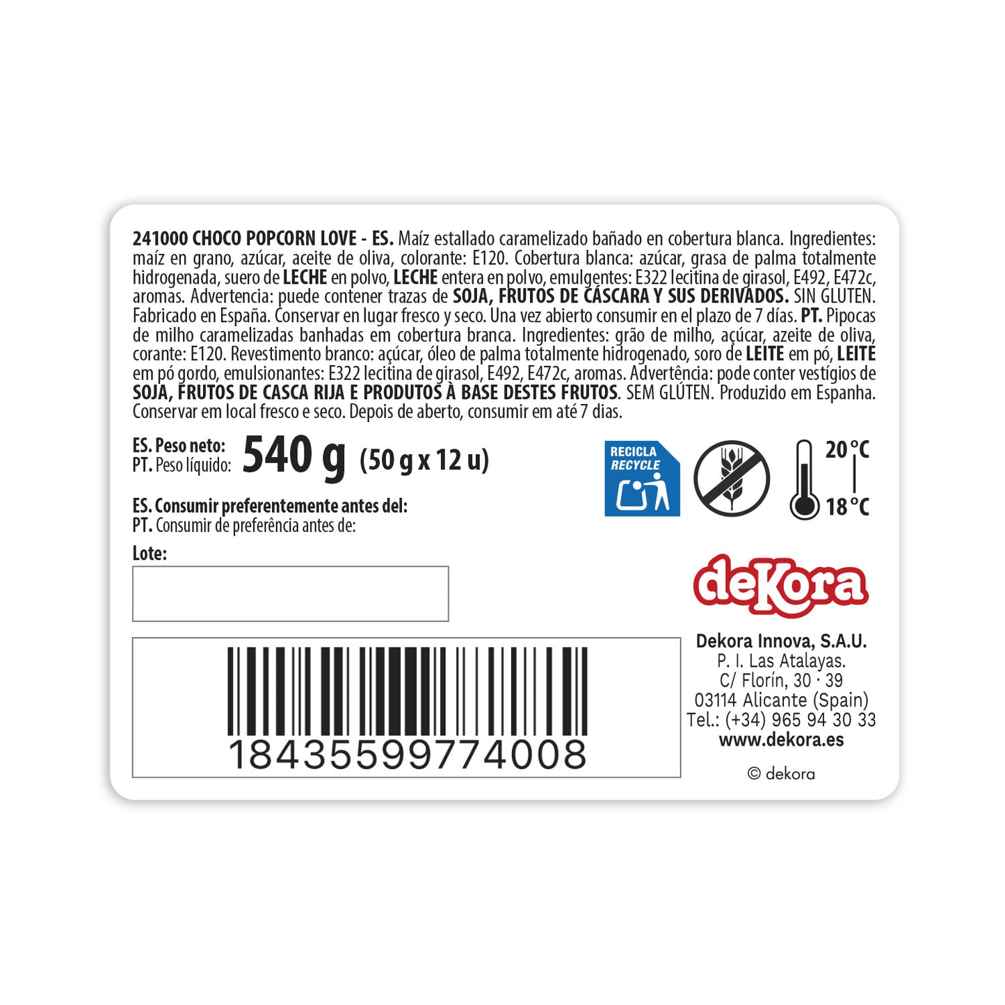 CHOCO POPCORN LOVE 50GR