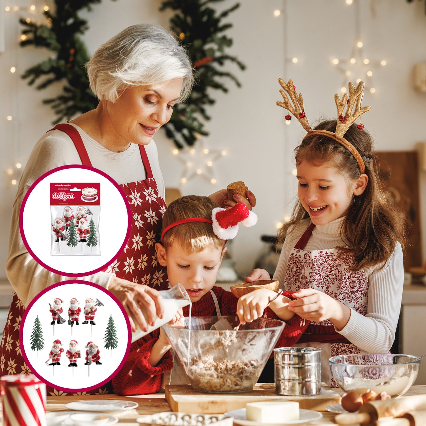 KIT RETAIL DECORACIÓN TARTA PAPÁ NOEL