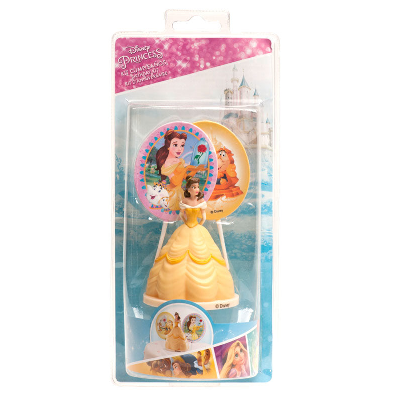 KIT PVC CON PINCHOS "PRINCESA BELLA" PARA DECORAR TARTAS