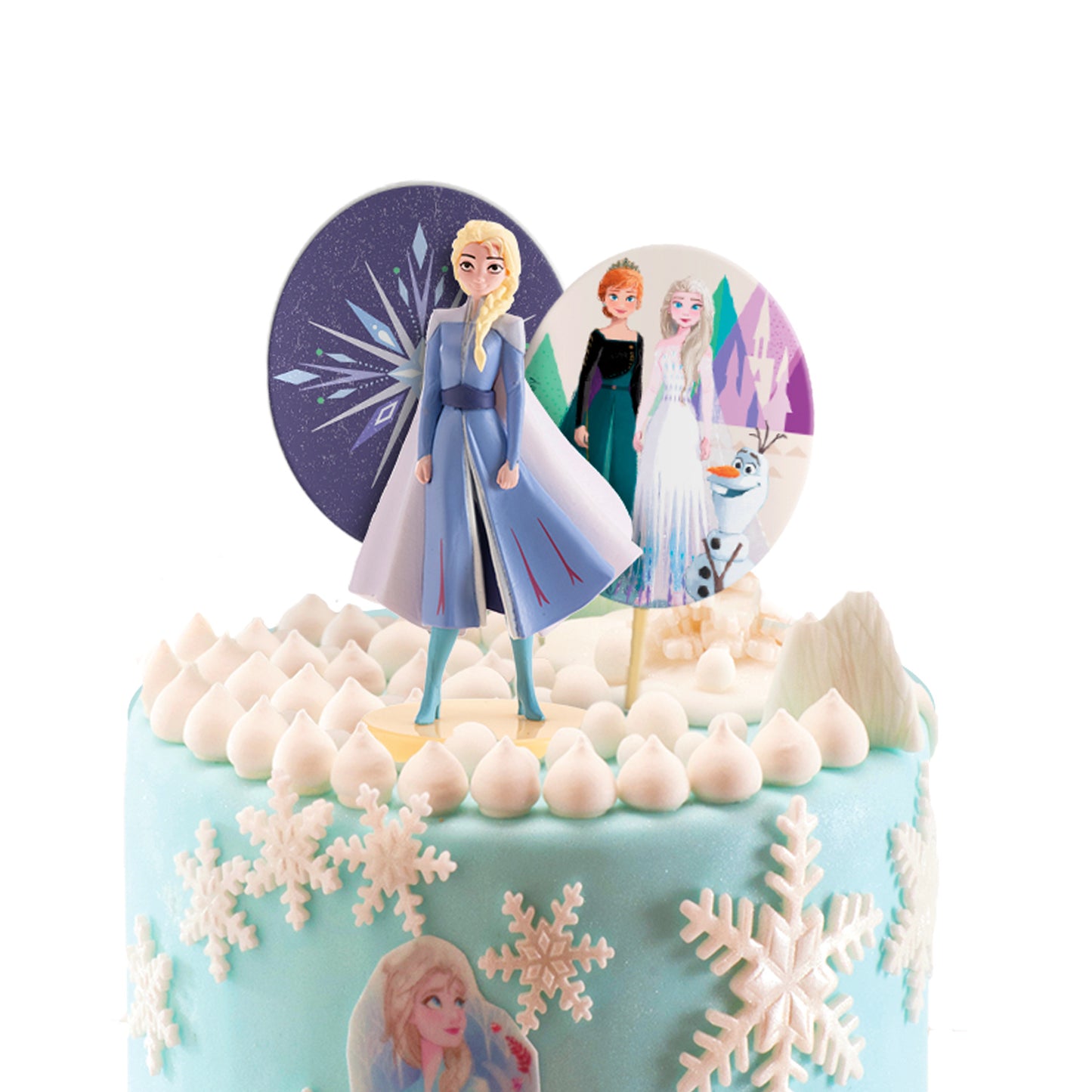 KIT PVC CON PINCHOS FROZEN 2 ELSA PARA DECORAR TARTAS