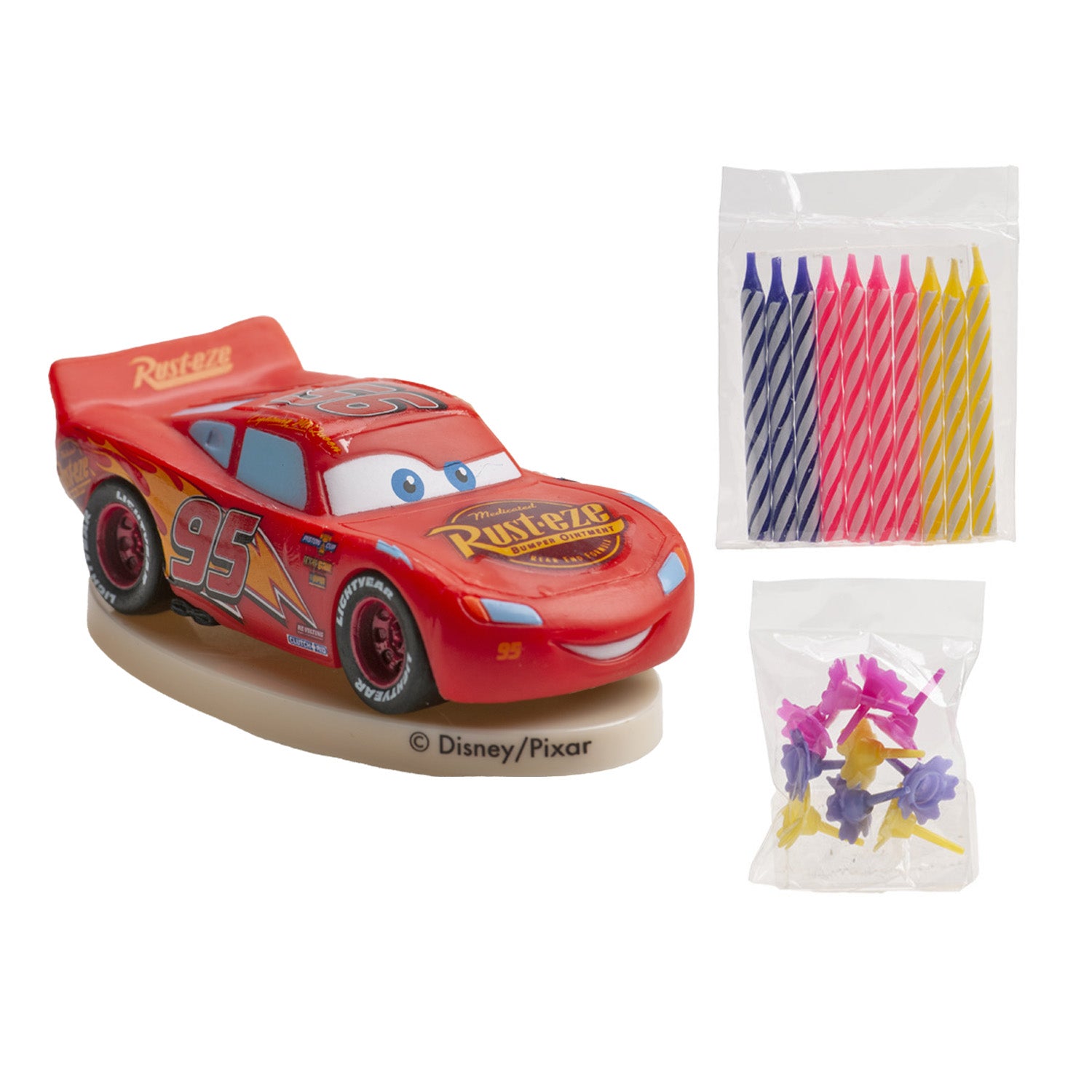 PVC RETAIL KIT CARS WITH 10 CANDLES TO DECORATE CAKES