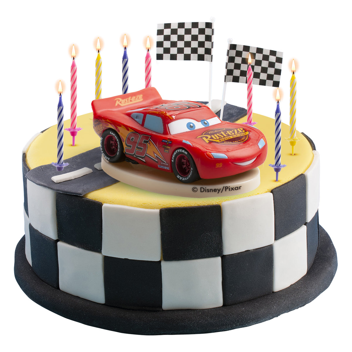 KIT PVC RETAIL CARS AVEC 10 BOUGIES POUR DÉCORER LES GÂTEAUX