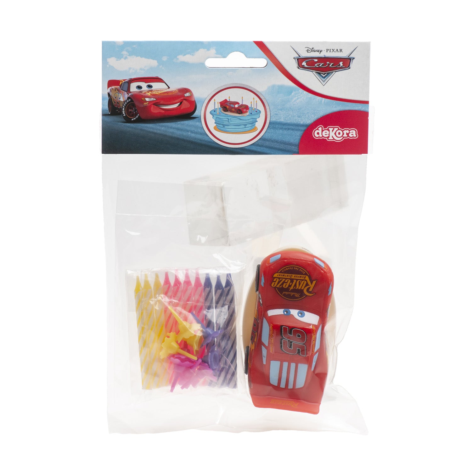 PVC RETAIL KIT CARS WITH 10 CANDLES TO DECORATE CAKES