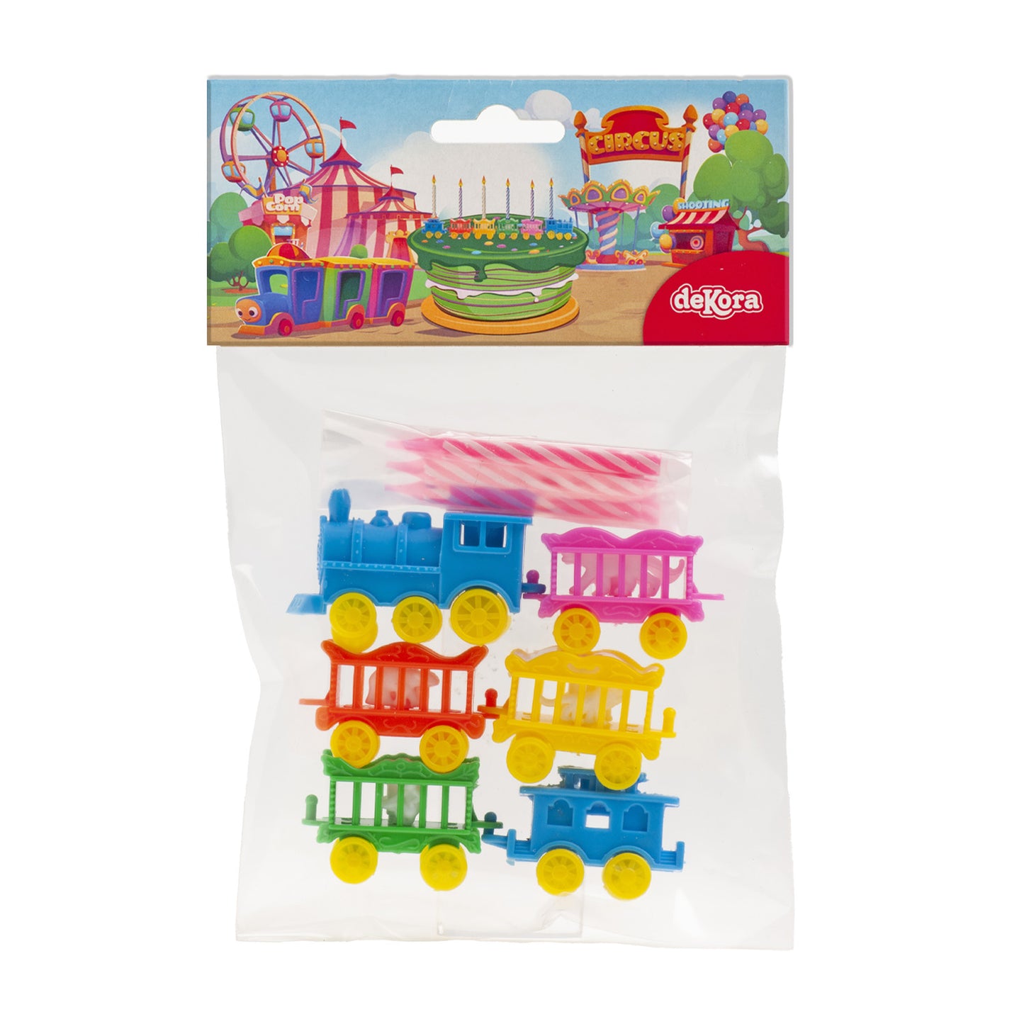 KIT PVC RETAIL CIRCO CON 10 VELAS PARA DECORAR TARTAS