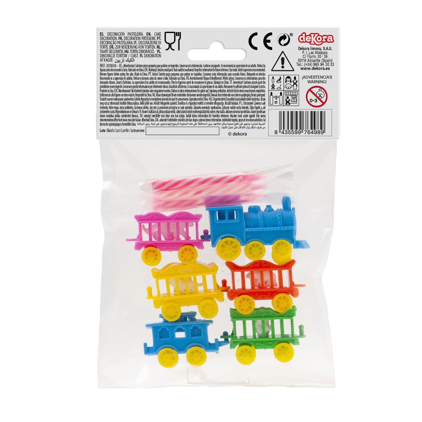 KIT PVC RETAIL CIRCO CON 10 VELAS PARA DECORAR TARTAS