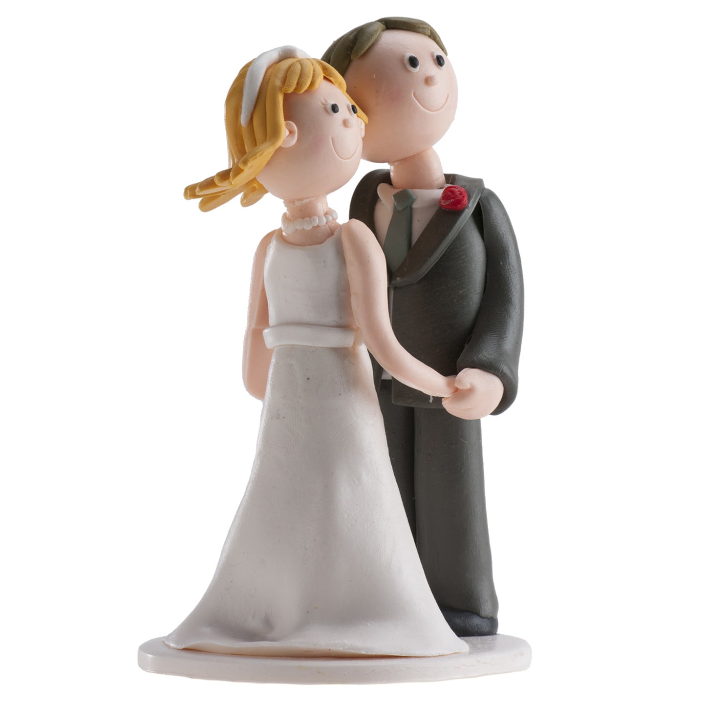 PAREJA BODA CLAY COGIDOS DE LAS MANOS 14CM