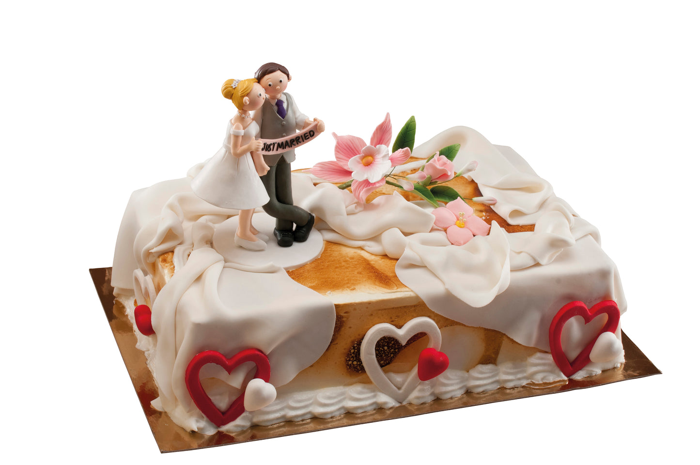 MARIAGE FIGURINE CLAY JUST MARRIED 14CM