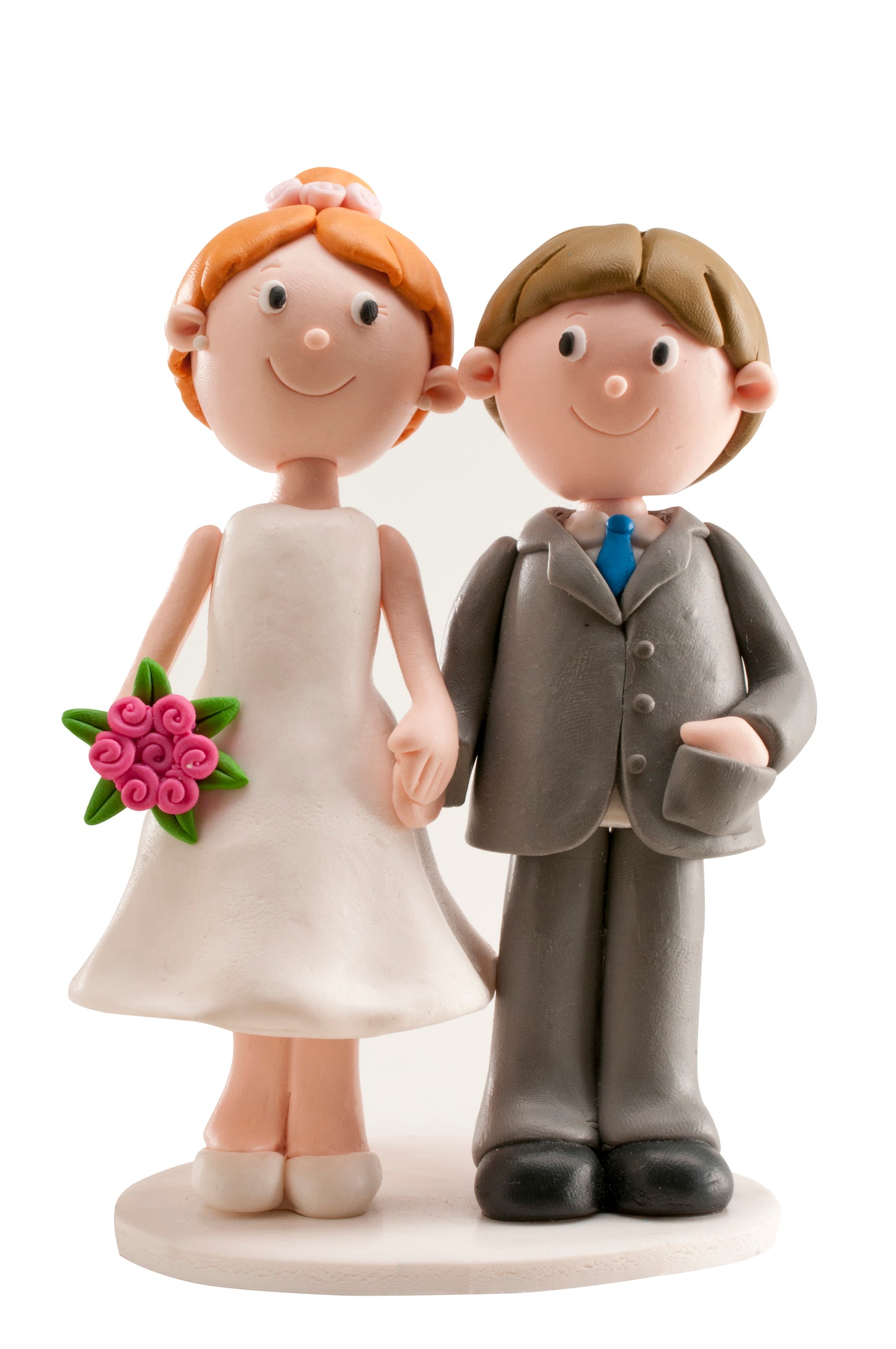 MARIAGE CLAY FIGURINE MAIN DANS LA MAIN 14CM