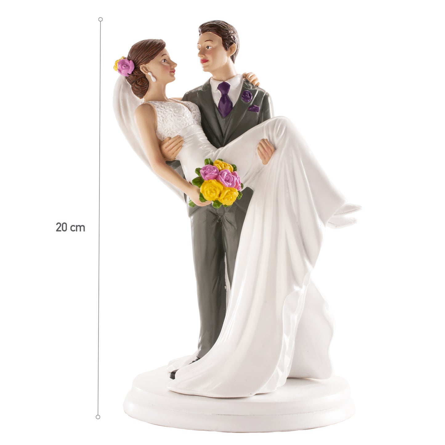 PAREJA BODA MUJER EN BRAZOS 20CM
