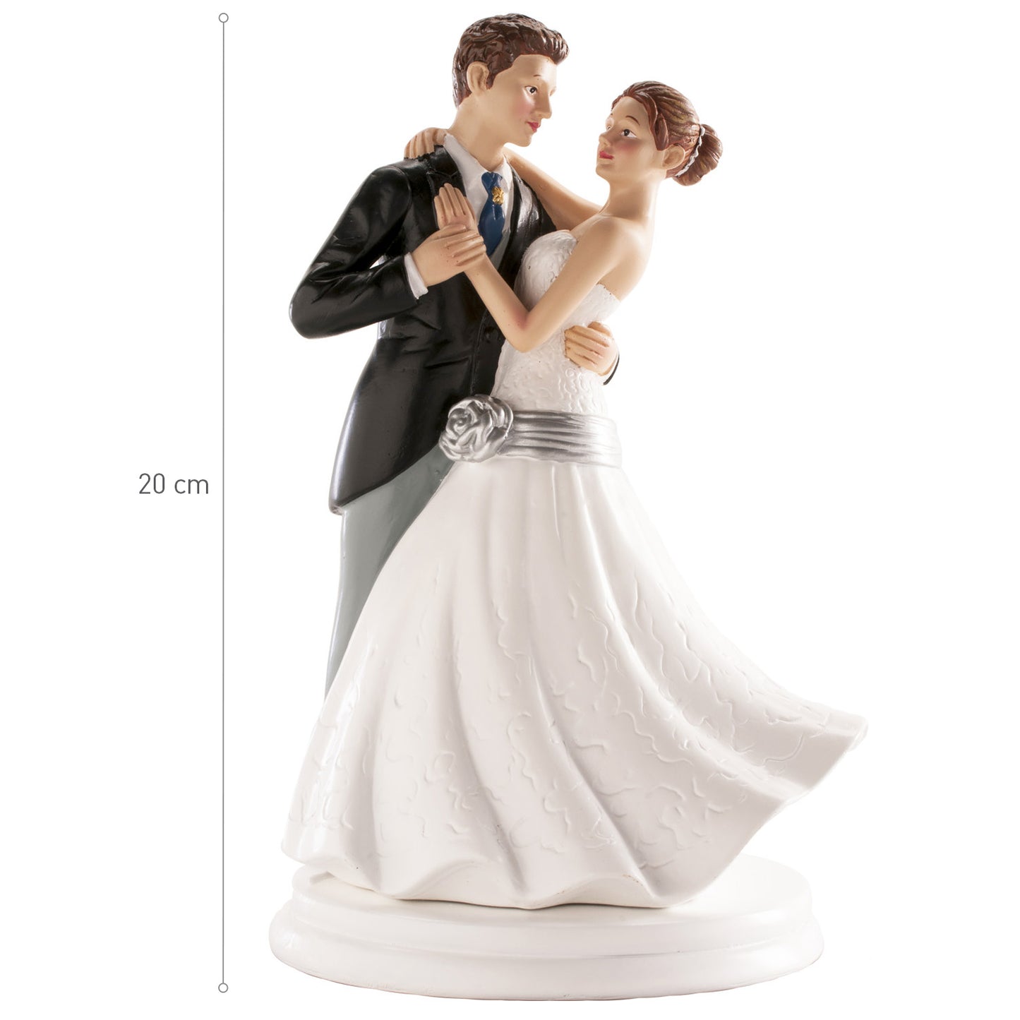 COUPLE DE MARIAGE EMBRASSE ET DANSANT 20 CM