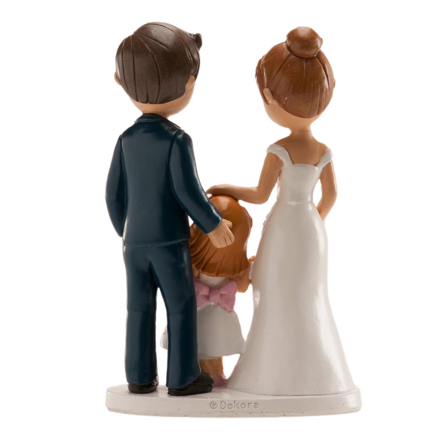 COPPIA DI SPOSI CON BAMBINA 16CM