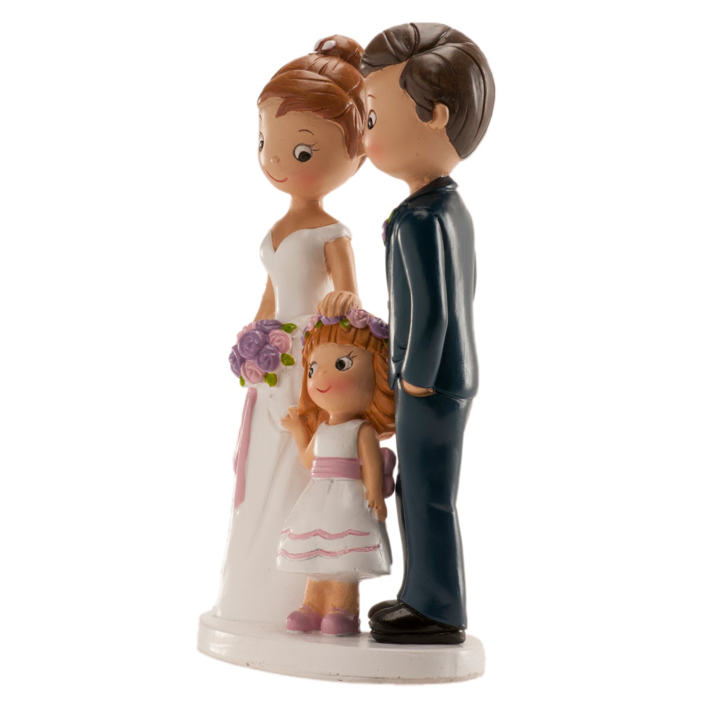 COPPIA DI SPOSI CON BAMBINA 16CM