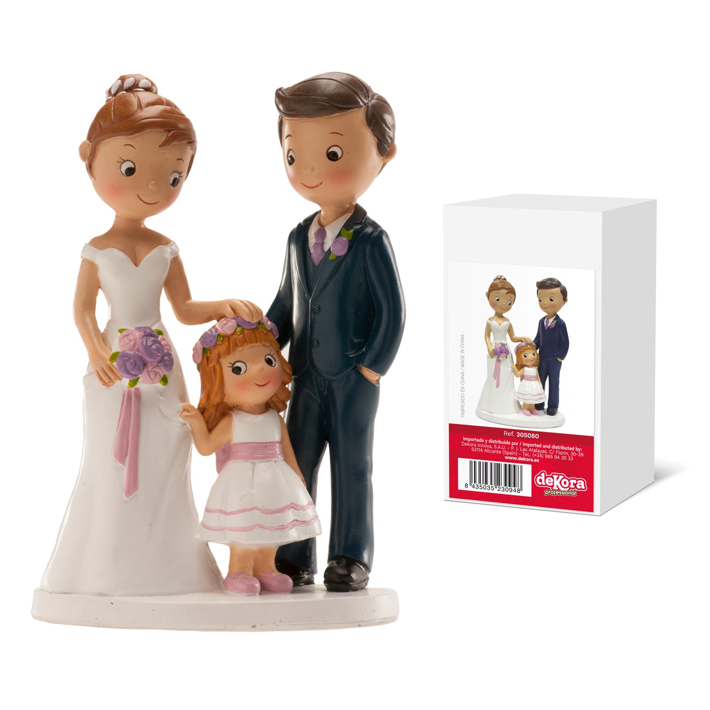 COPPIA DI SPOSI CON BAMBINA 16CM