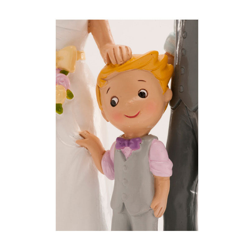 COUPLE DE MARIAGE "AVEC GARÇON" 16 CM