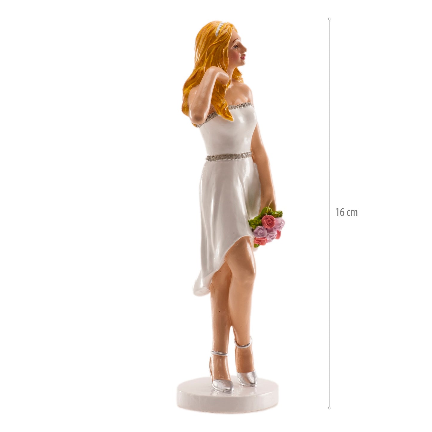 FIGURA DE BODA MUJER "VESTIDO CORTO" 16 CM