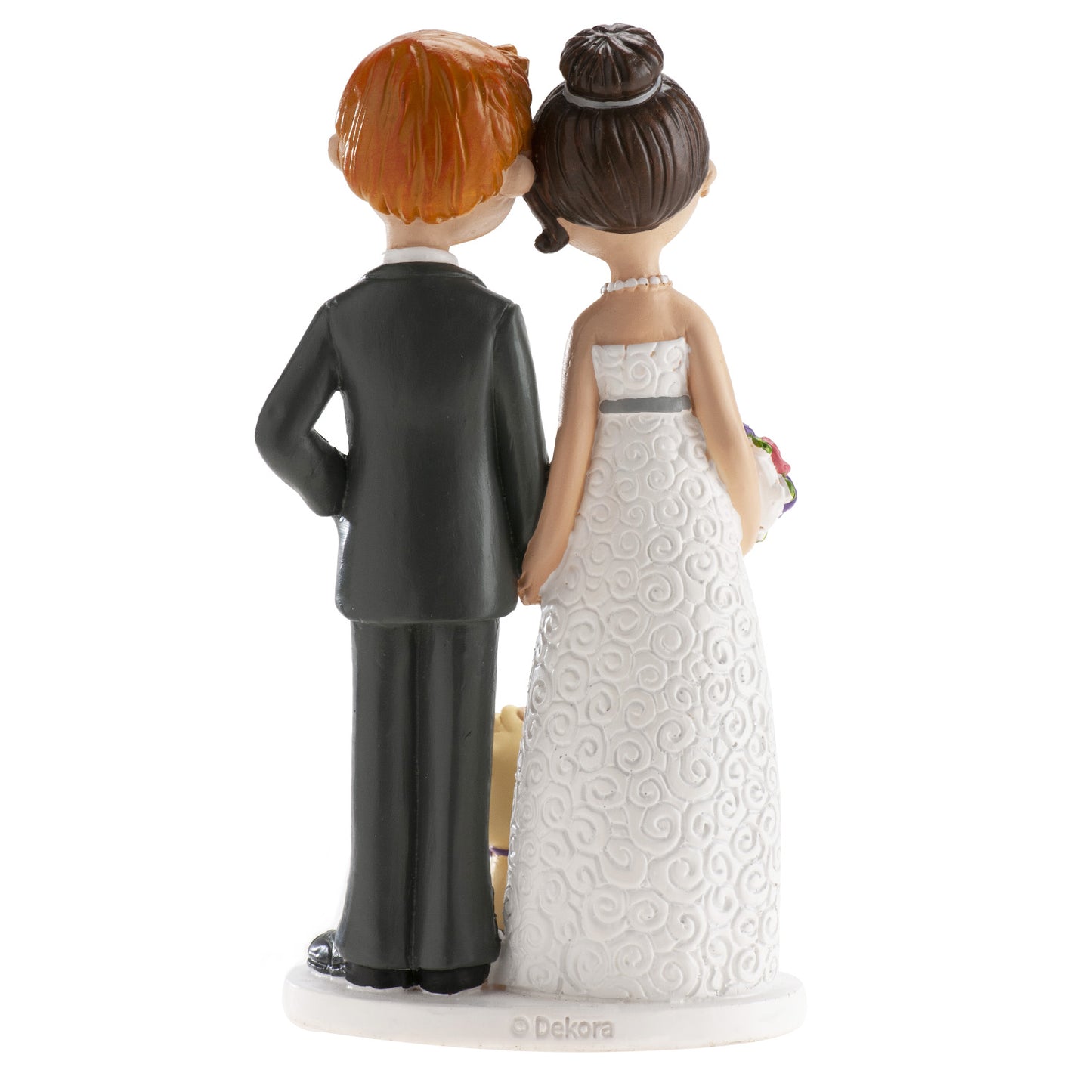 WEDDING COUPLE WITH DOG 16CM