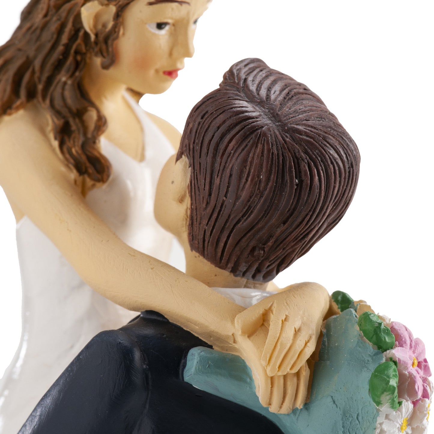 PAREJA DE BODA NOVIA EN BRAZOS 18CM