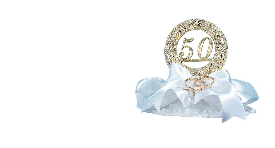 FIGURINE 50 ANNIVERSAIRE AVEC ALLIANCES 10 cm