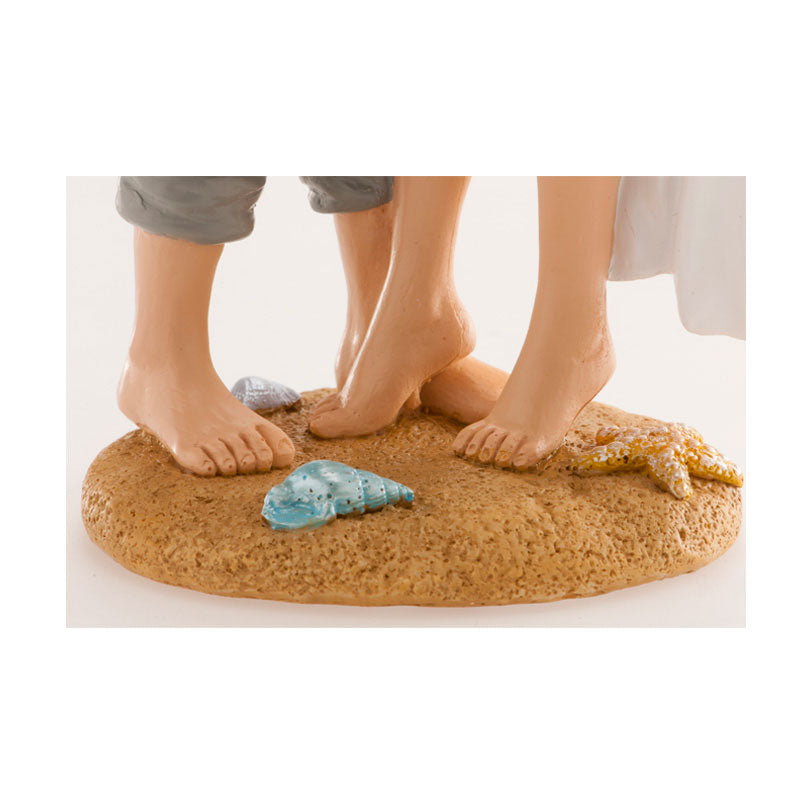 COPPIA SPOSI SPIAGGIA 16CM<