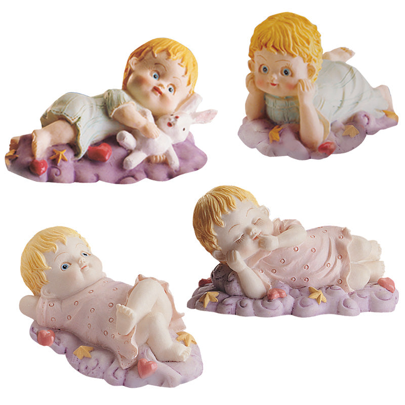 NIÑOS DURMIENDO AZUL-ROSA