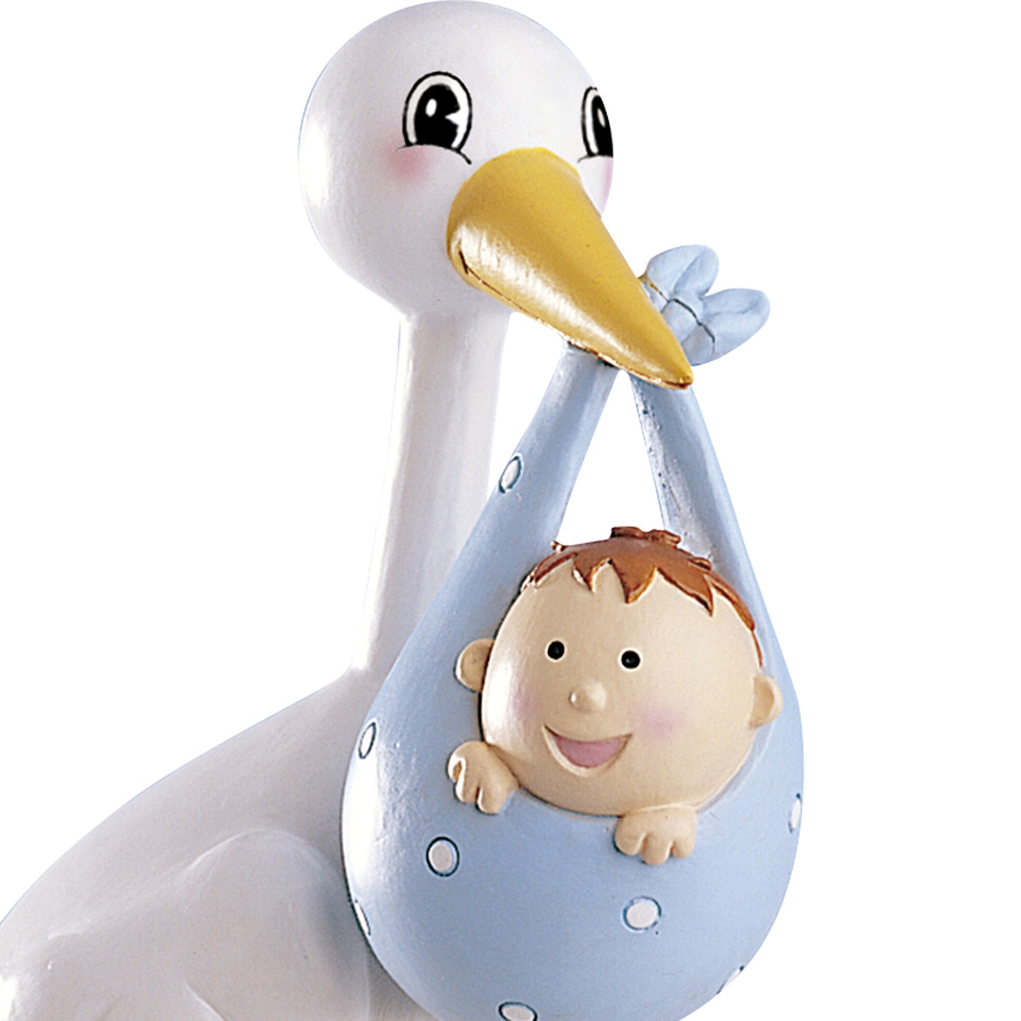 CIGOGNE À CLOCHE-PIED BLEUE