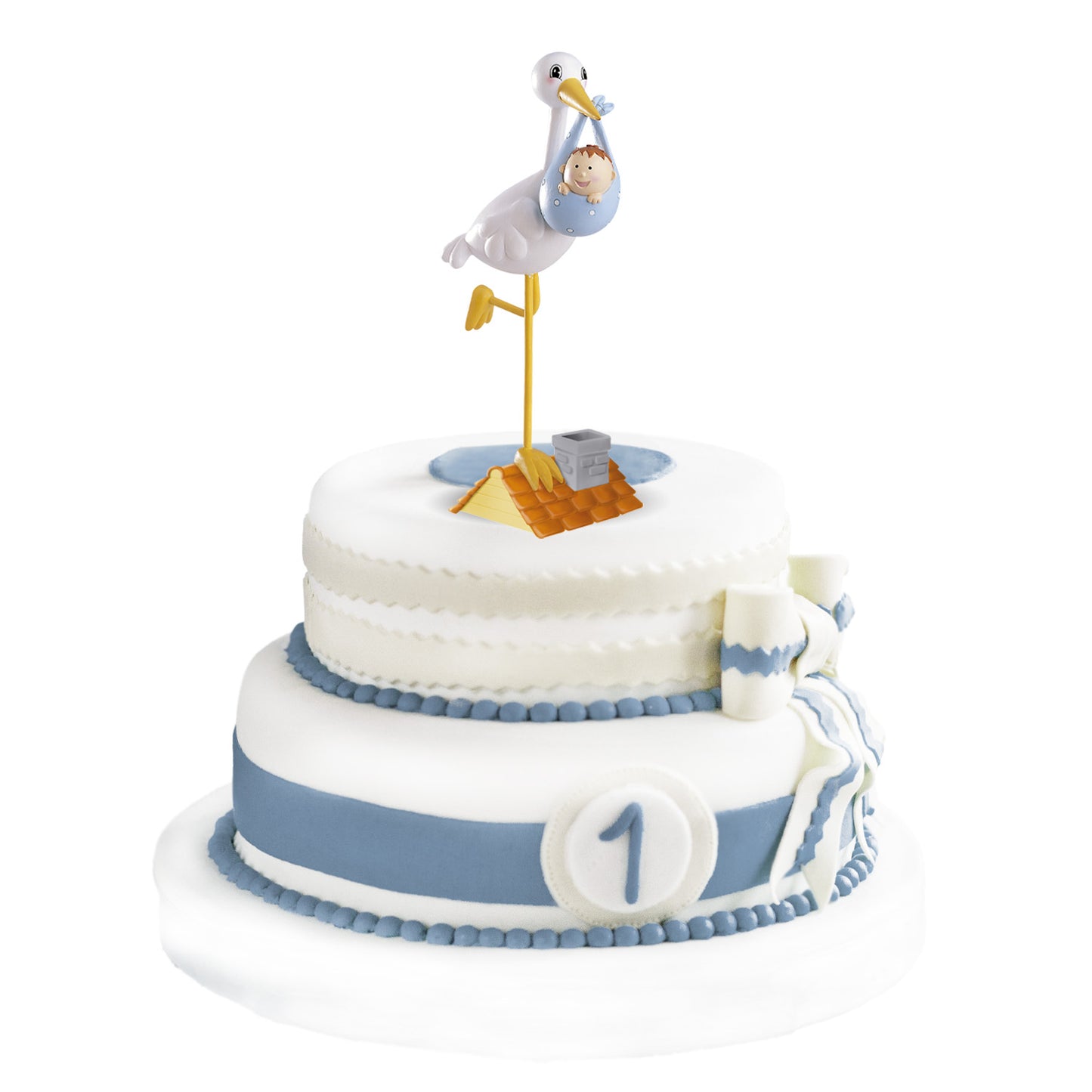 CIGOGNE À CLOCHE-PIED BLEUE