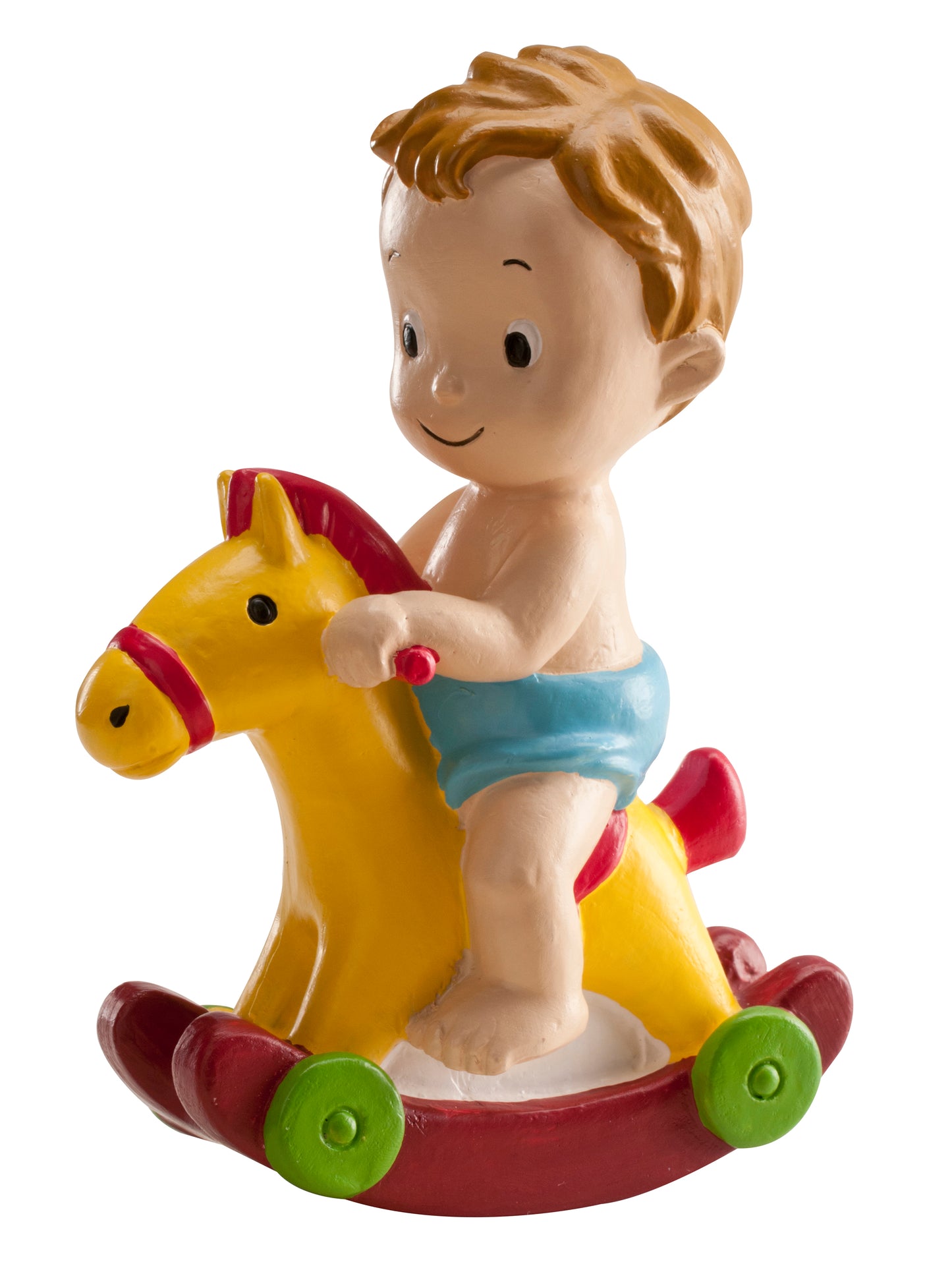 BApt-brEME FIGURINE GARÇON CHEVAL 9CM