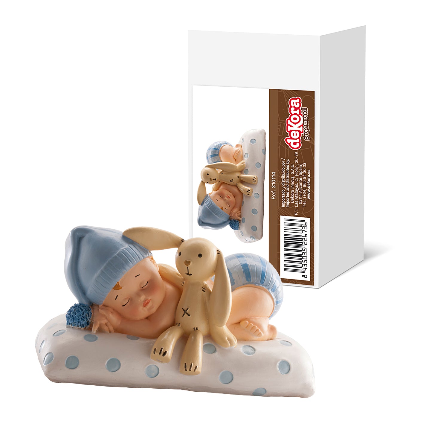 BAUTIZO BEBÉ CON PELUCHE AZUL