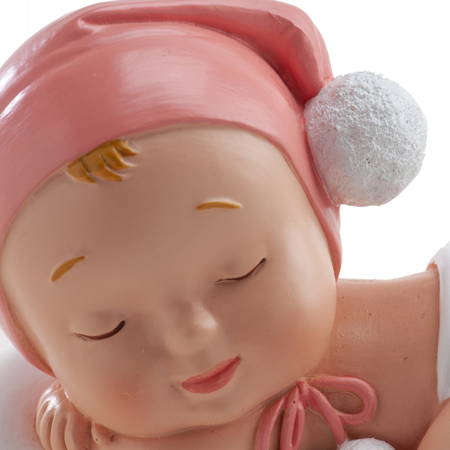 BAUTIZO NIÑA DORMIDA POMPON 10 X 6 X 7 CM