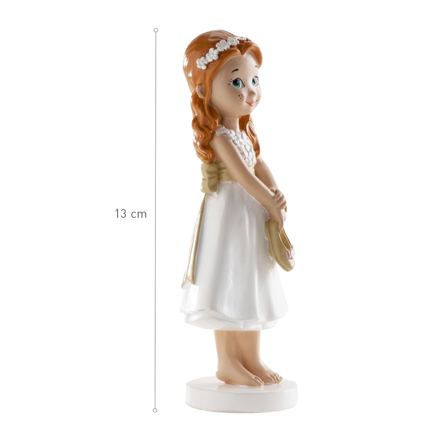 FIGURA TARTA COMUNIÓN NIÑA DESCALZA 13CM