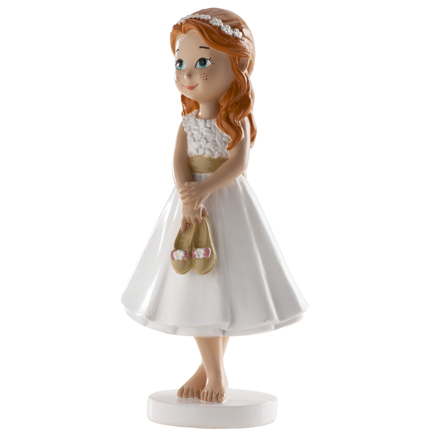 FIGURA TARTA COMUNIÓN NIÑA DESCALZA 13CM