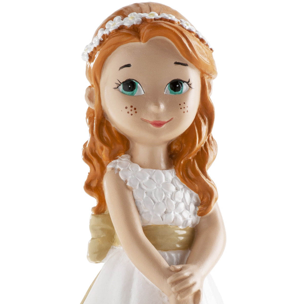 COMMUNION GIRL CAKE TOPPER BAREFOOT 13CM