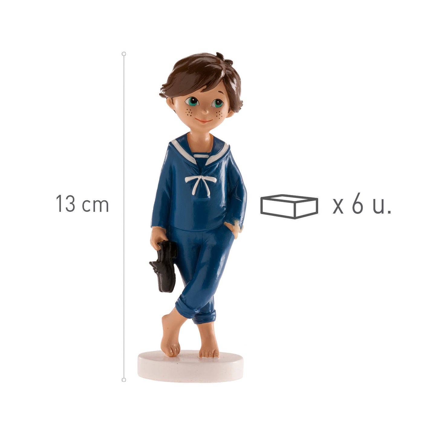 FIGURA TARTA COMUNIÓN NIÑO DESCALZO 13CM