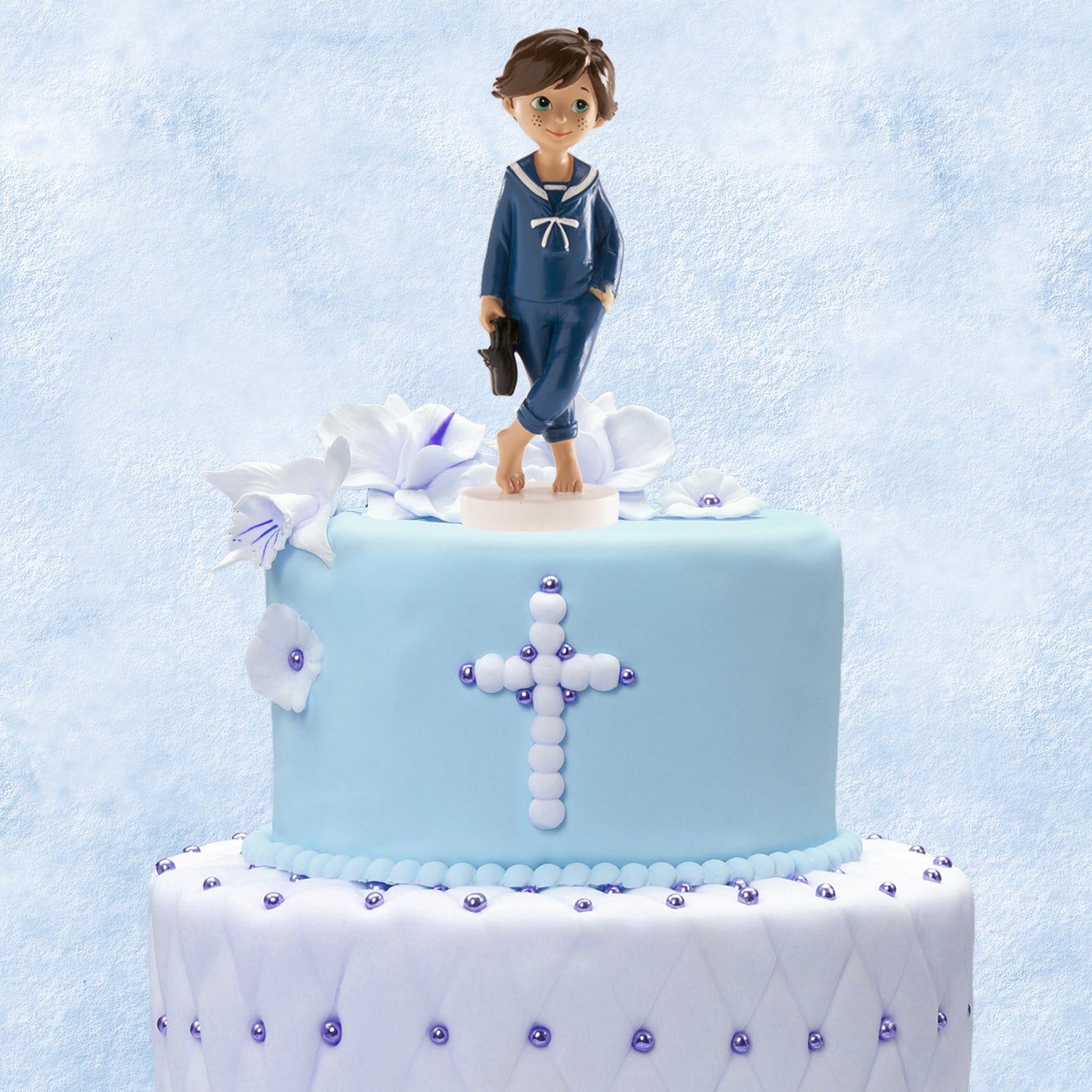FIGURA TARTA COMUNIÓN NIÑO DESCALZO 13CM