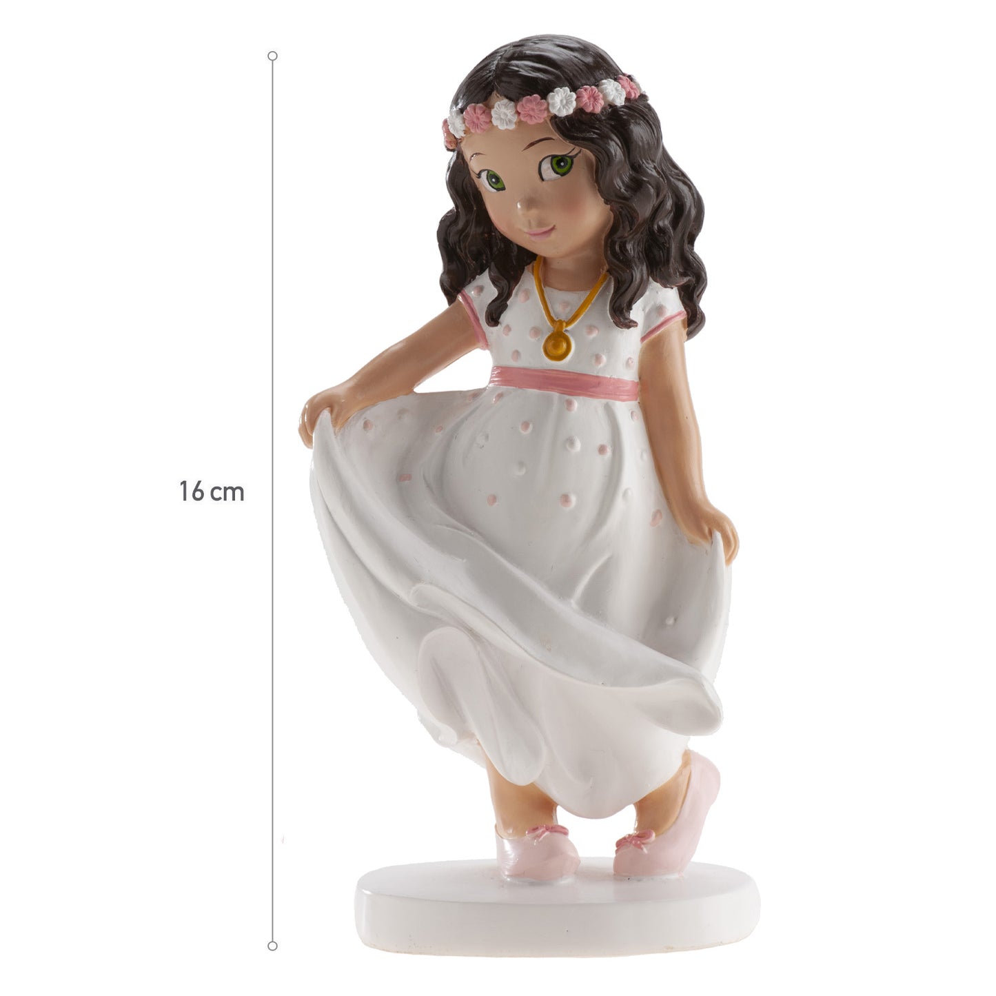 COMMUNION GIRL CAKE TOPPER BERTA 16CM