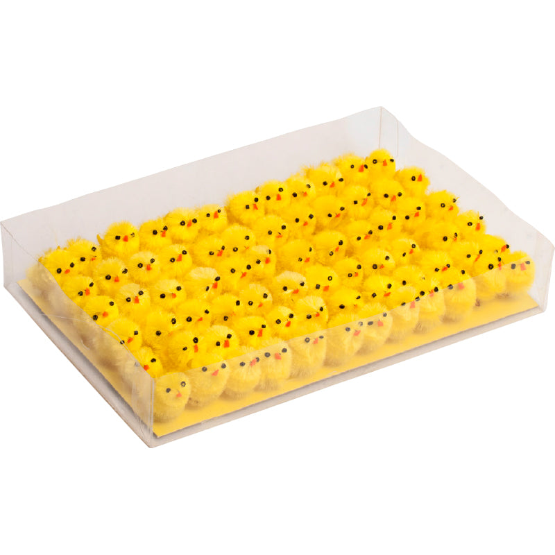 POUSSINS DE CHENILLE JAUNE 4CM