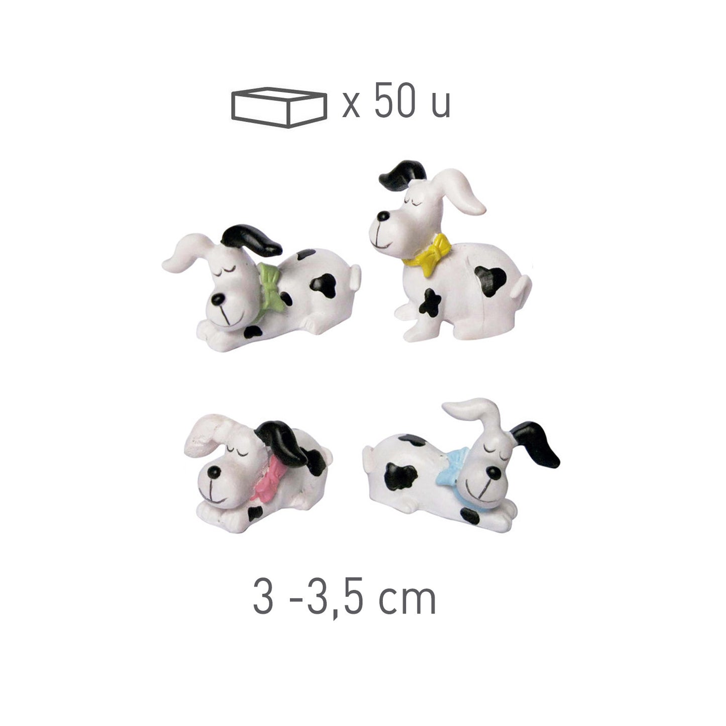 FIGURAS RESINA ROSCÓN 3D PERRITOS 3-3.5CM