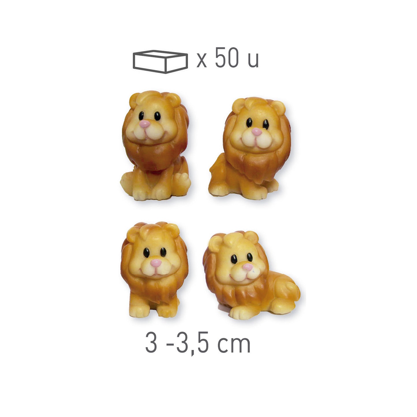 FIGURAS RESINA ROSCÓN 3D LEONES 3-3.5CM
