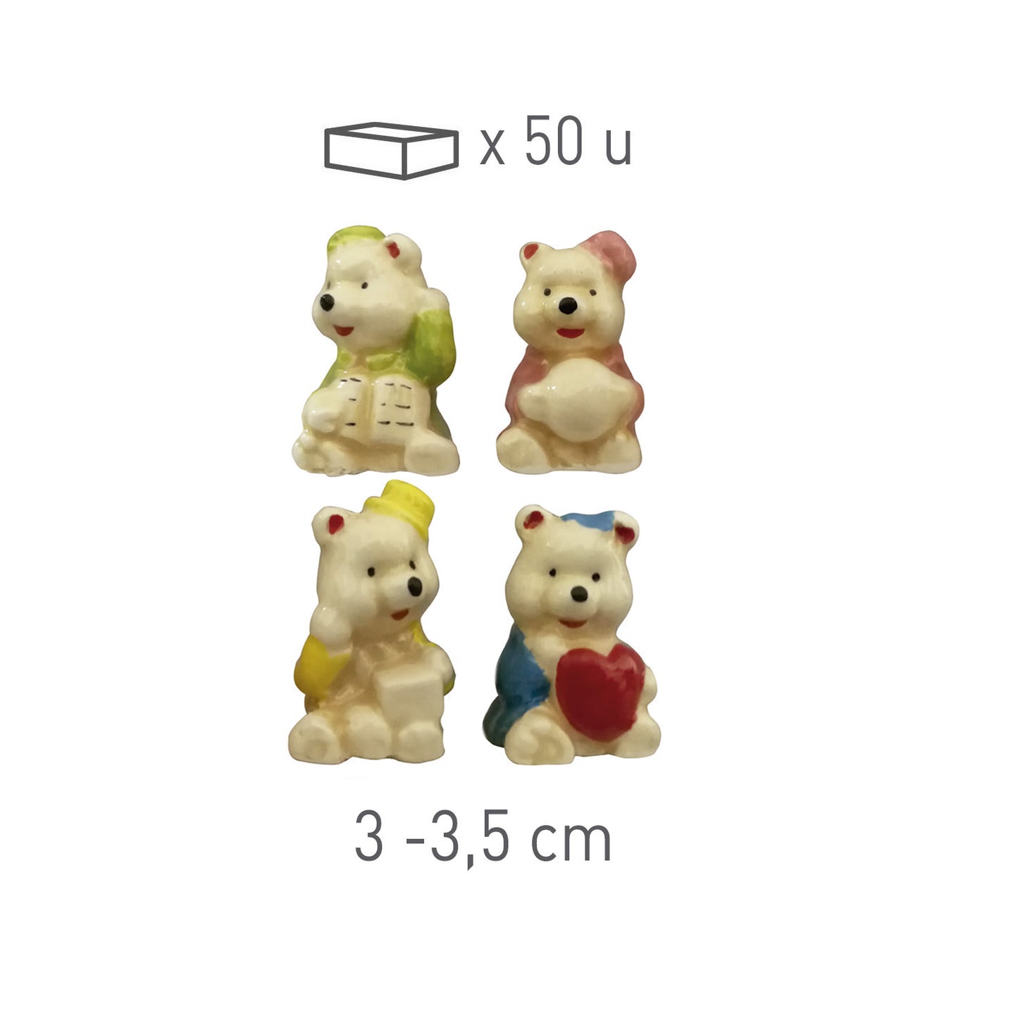 FIGURAS PORCELANA DE ROSCÓN 3D GATOS 3,5 CM