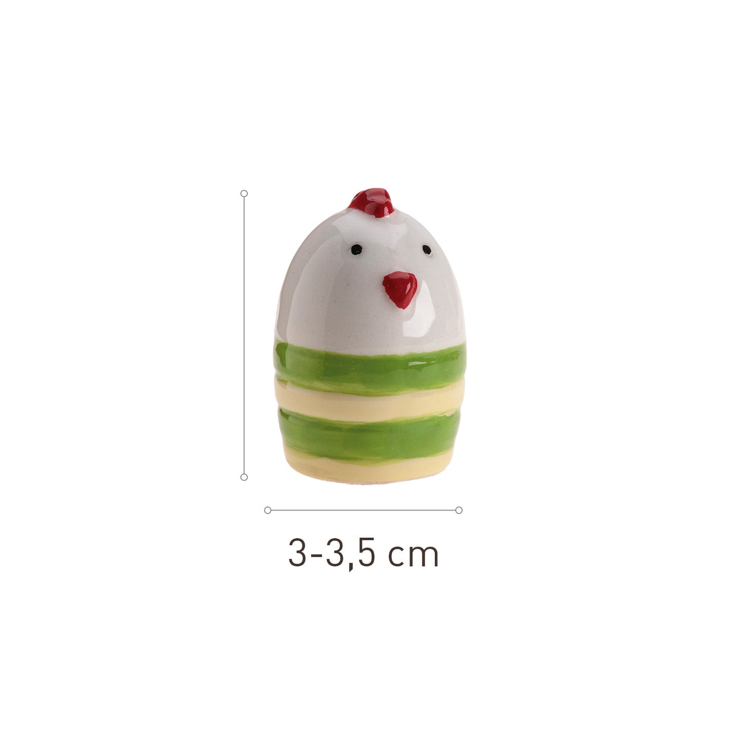FIGURINE CERAMICA PER TORTA ROSCÓN GALLINE COLORATE 3~3.5CM
