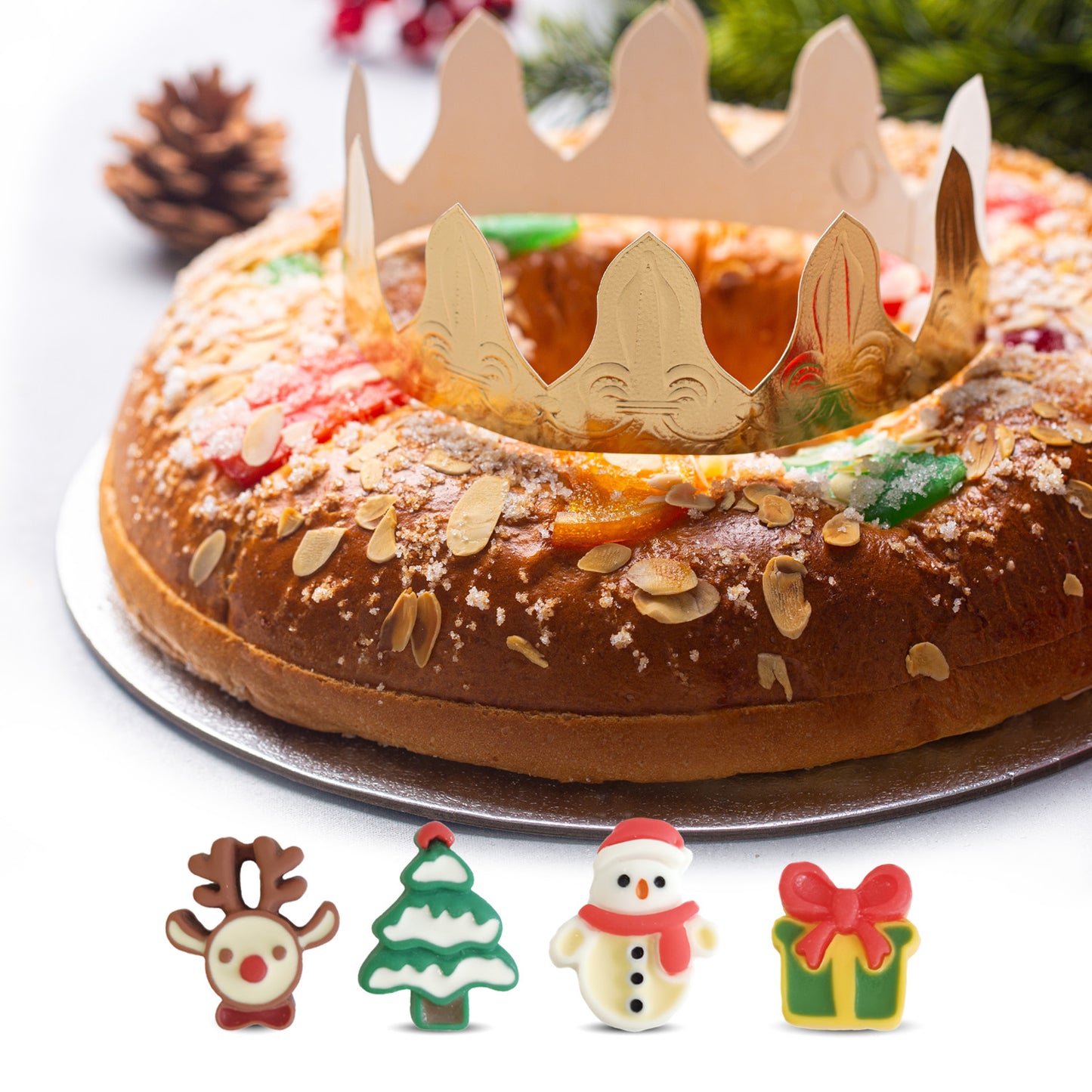 FIGURAS ROSCÓN 2D NAVIDAD PLÁSTICO 2.5CM - 3CM